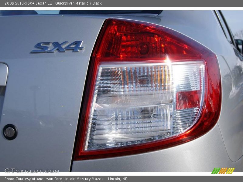 Quicksilver Metallic / Black 2009 Suzuki SX4 Sedan LE