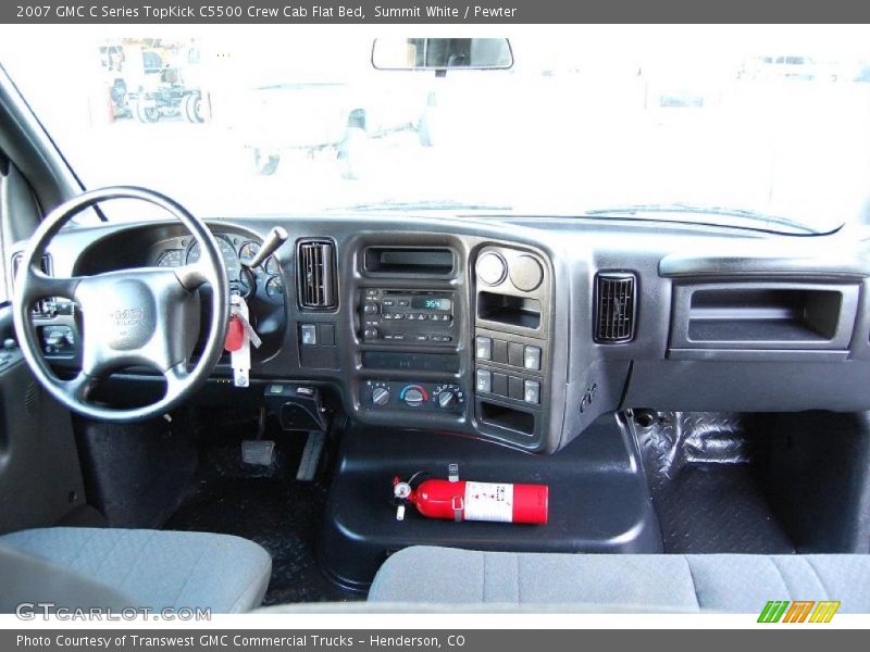 Summit White / Pewter 2007 GMC C Series TopKick C5500 Crew Cab Flat Bed
