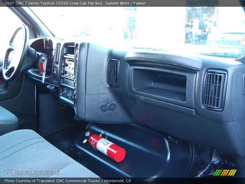 Summit White / Pewter 2007 GMC C Series TopKick C5500 Crew Cab Flat Bed