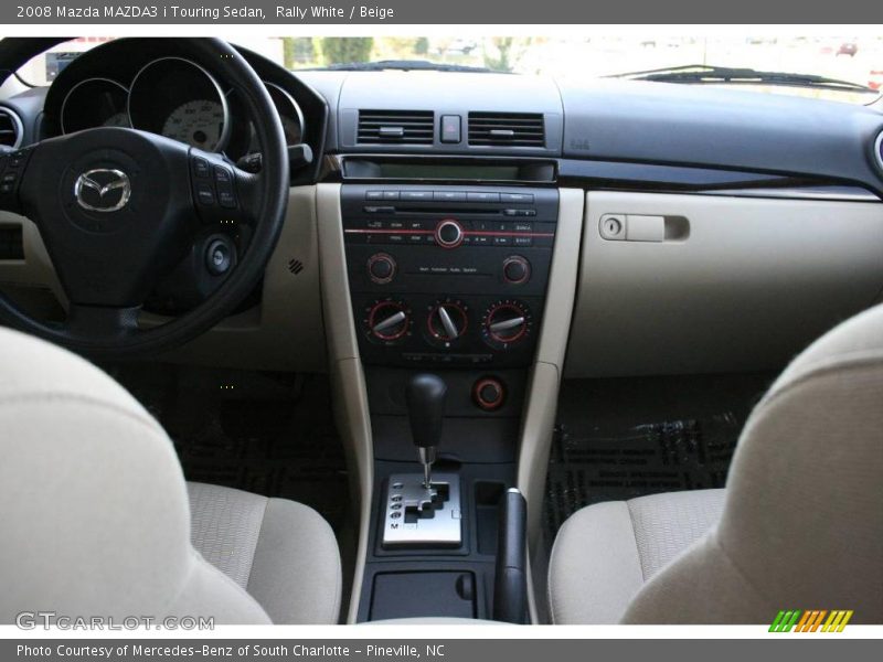 Rally White / Beige 2008 Mazda MAZDA3 i Touring Sedan