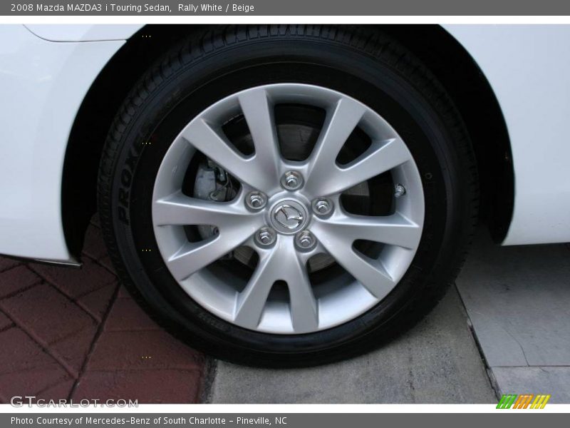 Rally White / Beige 2008 Mazda MAZDA3 i Touring Sedan