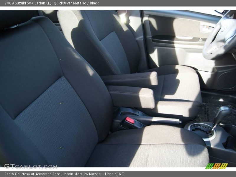 Quicksilver Metallic / Black 2009 Suzuki SX4 Sedan LE