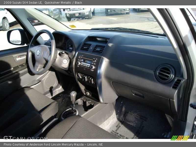 Quicksilver Metallic / Black 2009 Suzuki SX4 Sedan LE