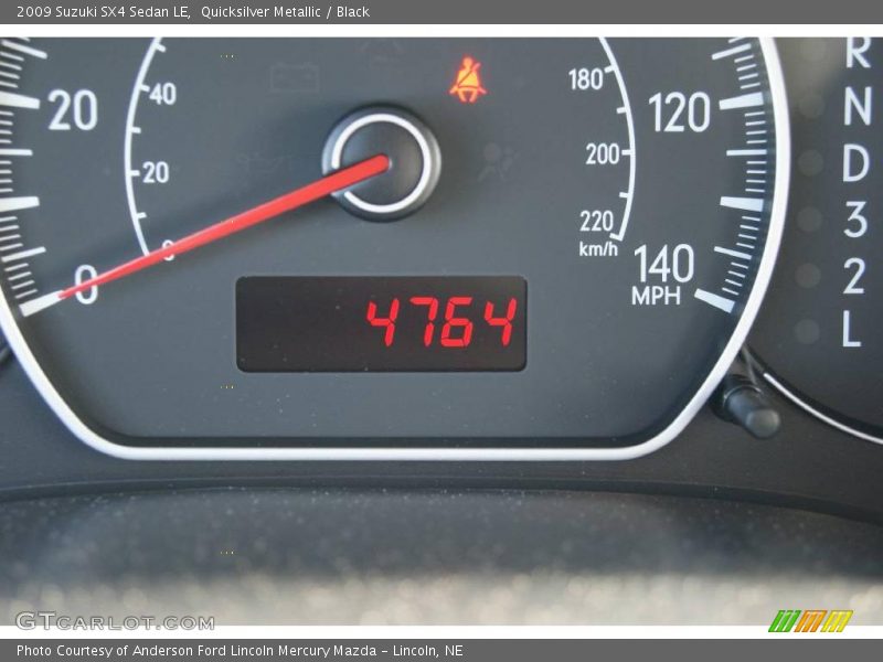 Quicksilver Metallic / Black 2009 Suzuki SX4 Sedan LE