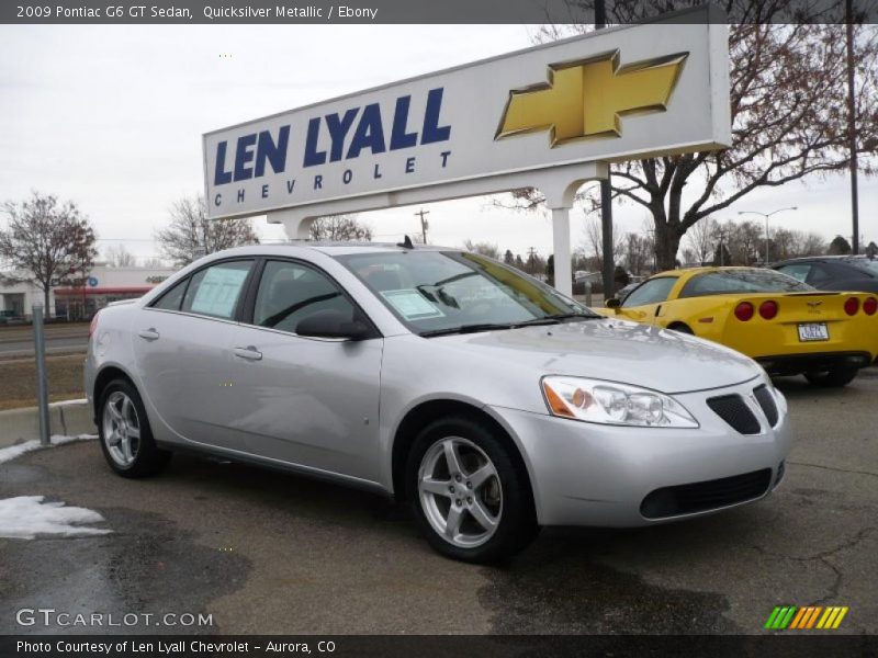 Quicksilver Metallic / Ebony 2009 Pontiac G6 GT Sedan