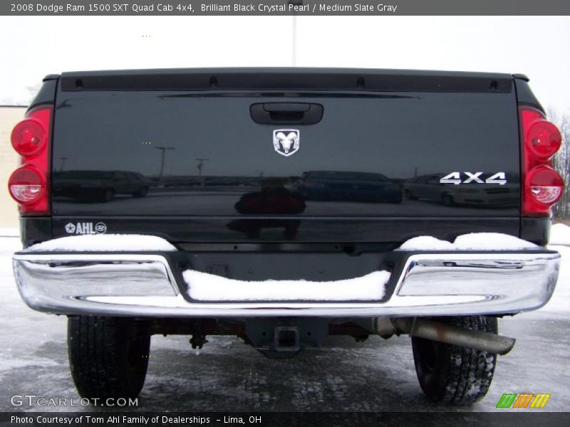 Brilliant Black Crystal Pearl / Medium Slate Gray 2008 Dodge Ram 1500 SXT Quad Cab 4x4