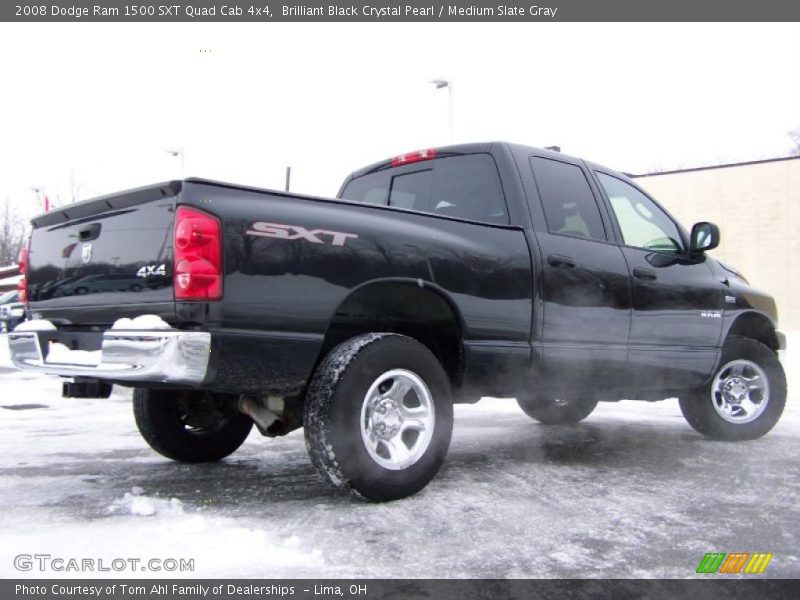 Brilliant Black Crystal Pearl / Medium Slate Gray 2008 Dodge Ram 1500 SXT Quad Cab 4x4
