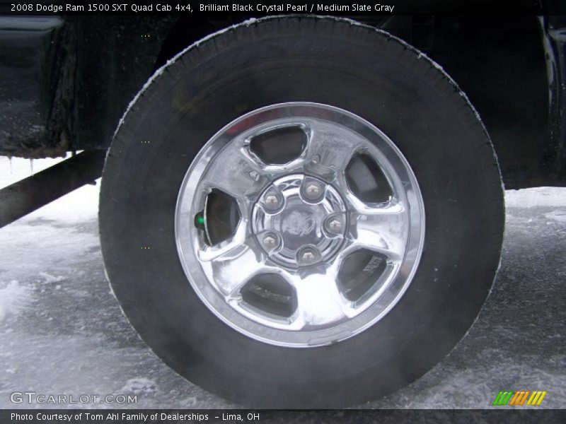 Brilliant Black Crystal Pearl / Medium Slate Gray 2008 Dodge Ram 1500 SXT Quad Cab 4x4