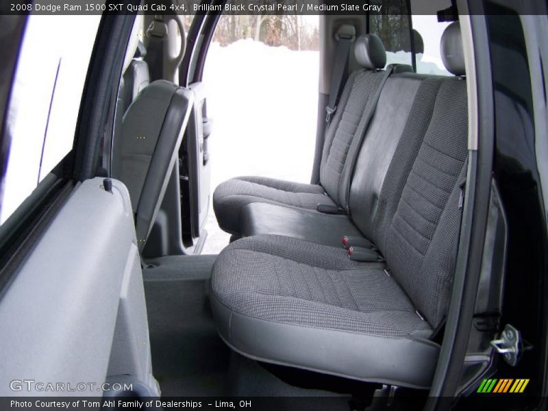 Brilliant Black Crystal Pearl / Medium Slate Gray 2008 Dodge Ram 1500 SXT Quad Cab 4x4