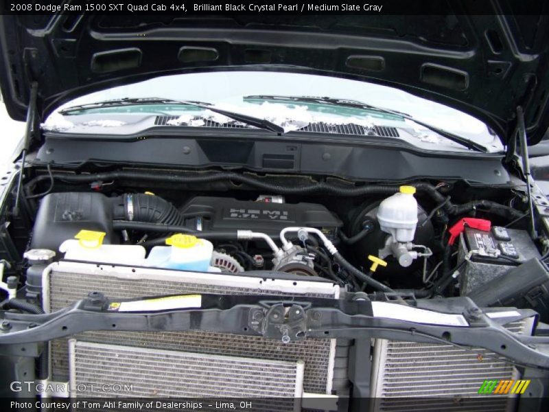 Brilliant Black Crystal Pearl / Medium Slate Gray 2008 Dodge Ram 1500 SXT Quad Cab 4x4