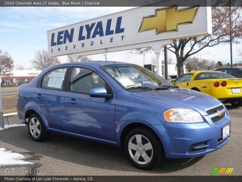 Blue Moon / Charcoal 2009 Chevrolet Aveo LT Sedan