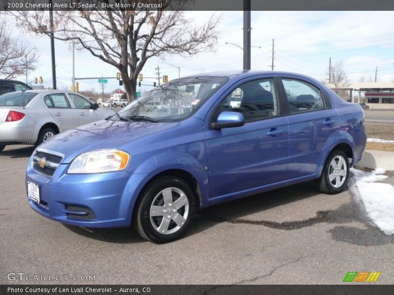 Blue Moon / Charcoal 2009 Chevrolet Aveo LT Sedan