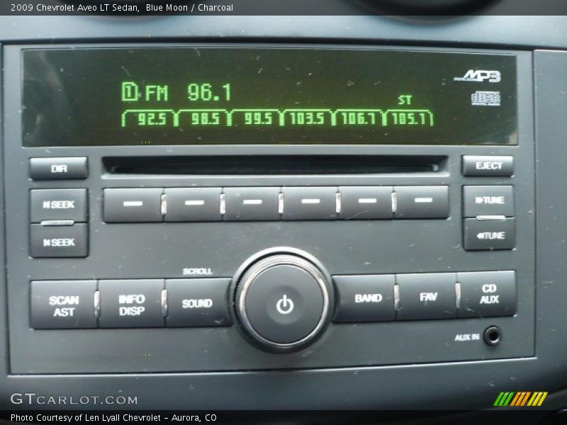 Blue Moon / Charcoal 2009 Chevrolet Aveo LT Sedan