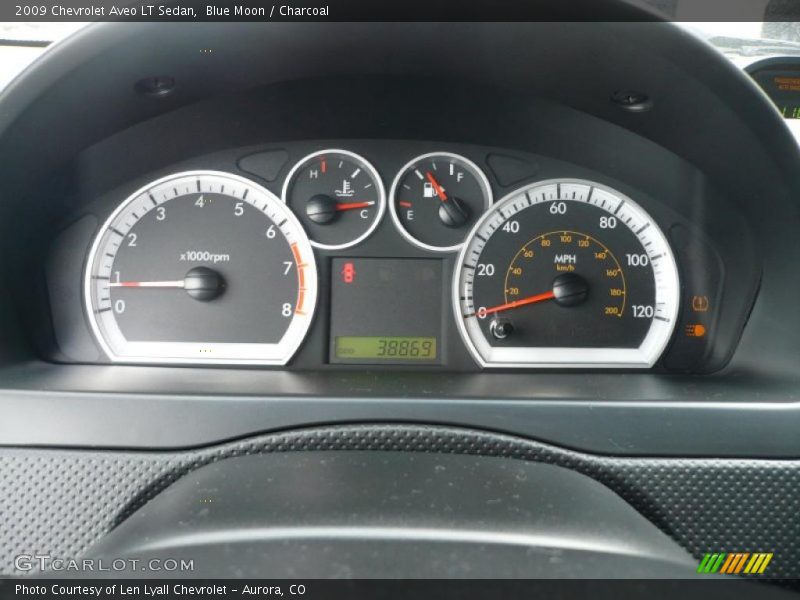 Blue Moon / Charcoal 2009 Chevrolet Aveo LT Sedan