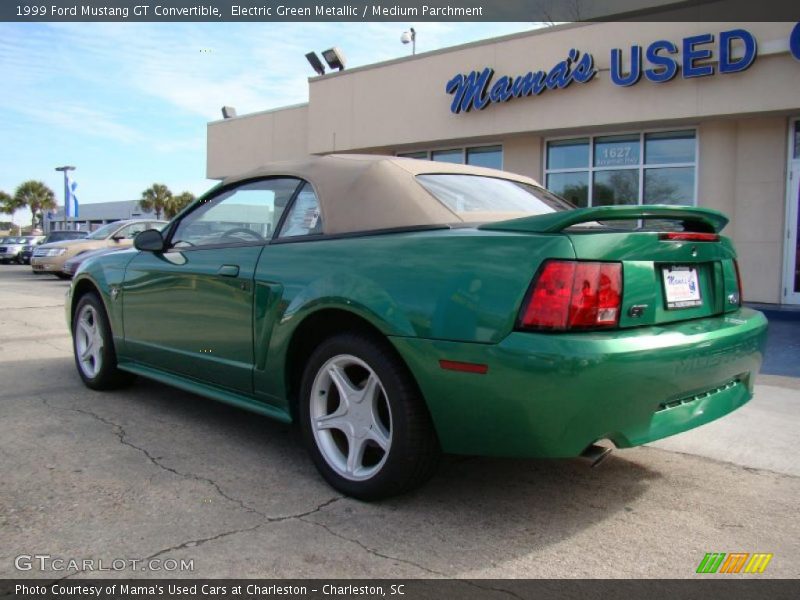Electric Green Metallic / Medium Parchment 1999 Ford Mustang GT Convertible