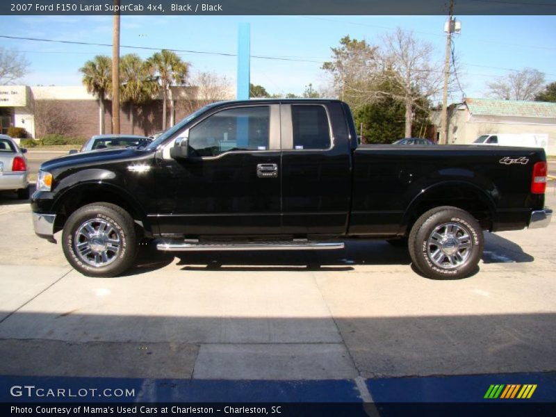 Black / Black 2007 Ford F150 Lariat SuperCab 4x4