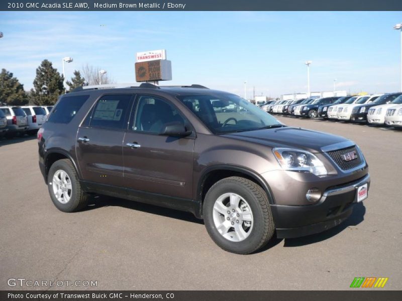 Medium Brown Metallic / Ebony 2010 GMC Acadia SLE AWD