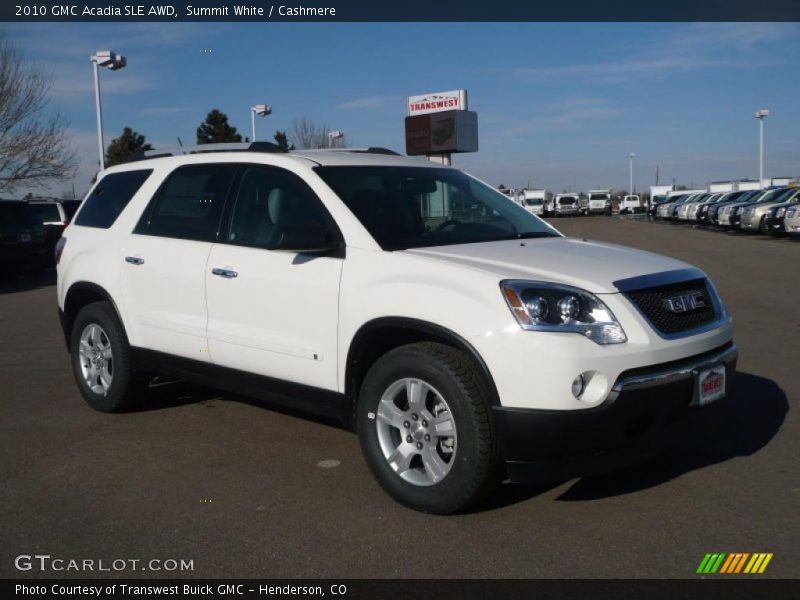 Summit White / Cashmere 2010 GMC Acadia SLE AWD