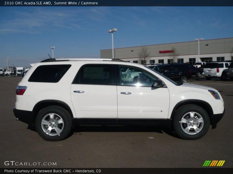 Summit White / Cashmere 2010 GMC Acadia SLE AWD