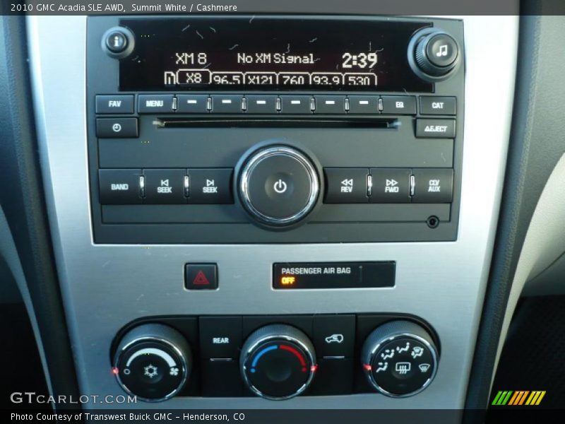 Summit White / Cashmere 2010 GMC Acadia SLE AWD