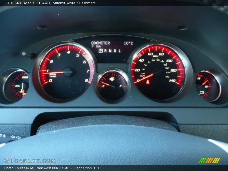 Summit White / Cashmere 2010 GMC Acadia SLE AWD