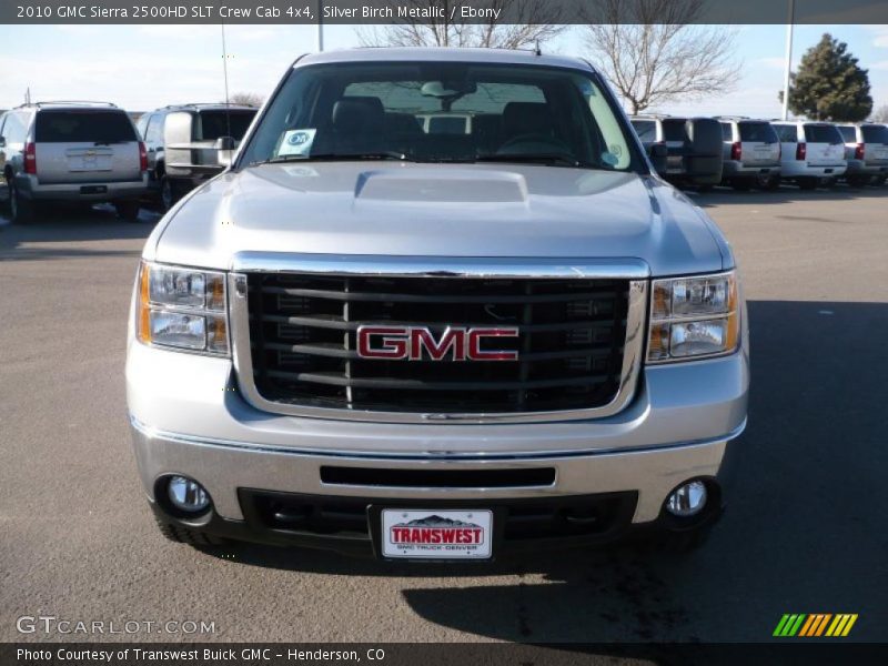 Silver Birch Metallic / Ebony 2010 GMC Sierra 2500HD SLT Crew Cab 4x4