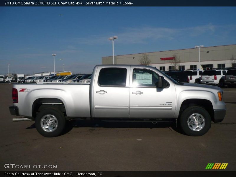Silver Birch Metallic / Ebony 2010 GMC Sierra 2500HD SLT Crew Cab 4x4