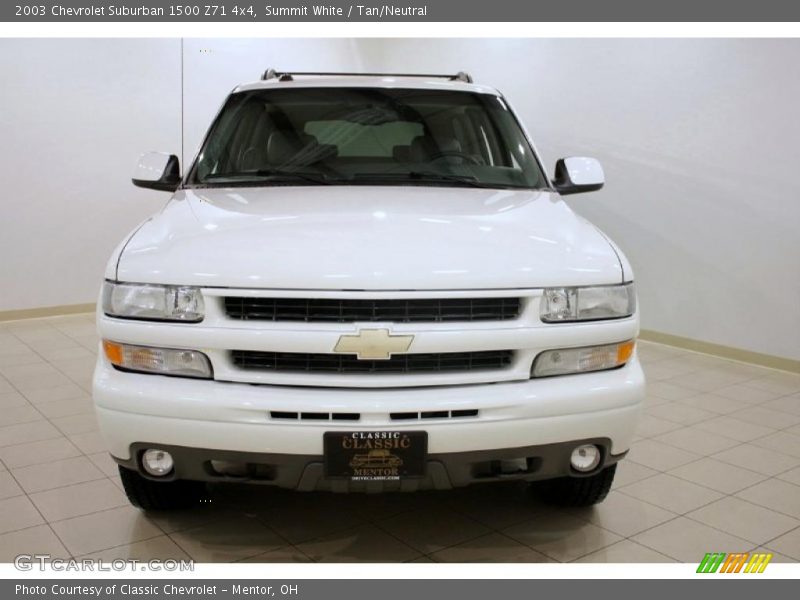 Summit White / Tan/Neutral 2003 Chevrolet Suburban 1500 Z71 4x4