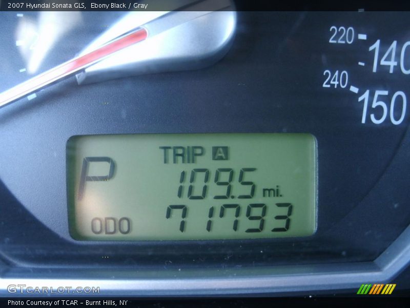 Ebony Black / Gray 2007 Hyundai Sonata GLS