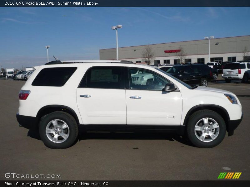 Summit White / Ebony 2010 GMC Acadia SLE AWD