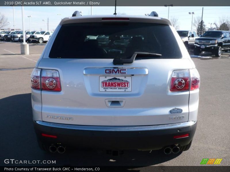 Quicksilver Metallic / Ebony 2010 GMC Acadia SLT AWD