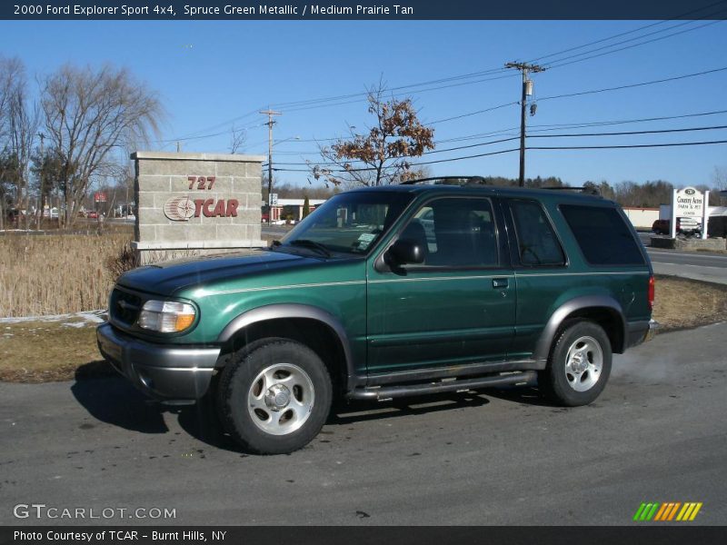 Spruce Green Metallic / Medium Prairie Tan 2000 Ford Explorer Sport 4x4
