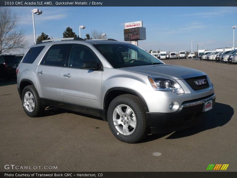 Quicksilver Metallic / Ebony 2010 GMC Acadia SLE AWD