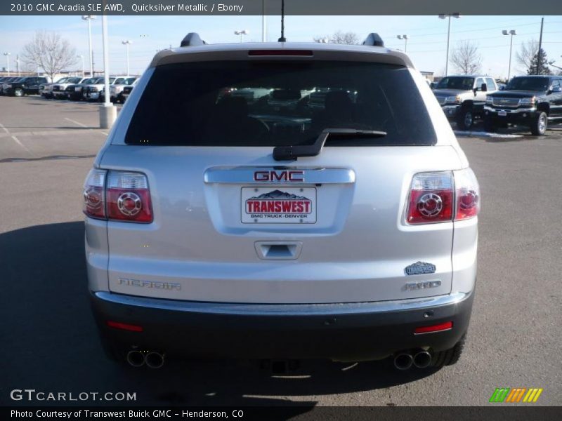 Quicksilver Metallic / Ebony 2010 GMC Acadia SLE AWD