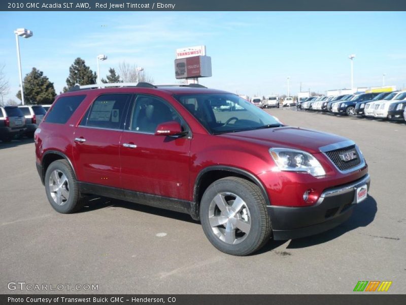 Red Jewel Tintcoat / Ebony 2010 GMC Acadia SLT AWD
