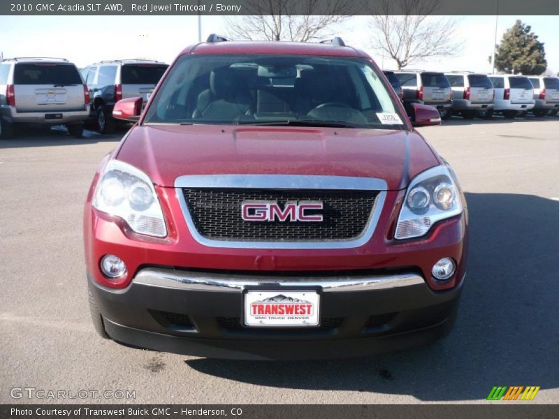 Red Jewel Tintcoat / Ebony 2010 GMC Acadia SLT AWD