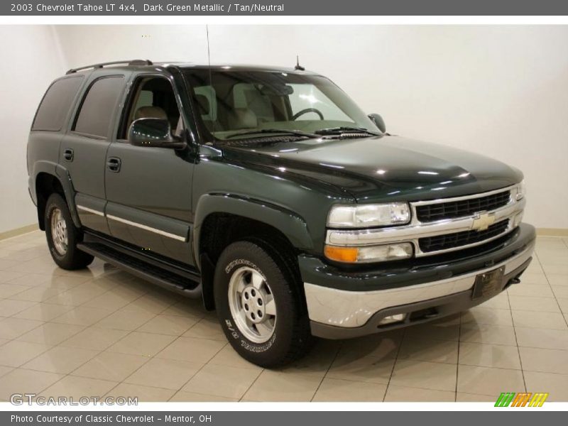 Dark Green Metallic / Tan/Neutral 2003 Chevrolet Tahoe LT 4x4