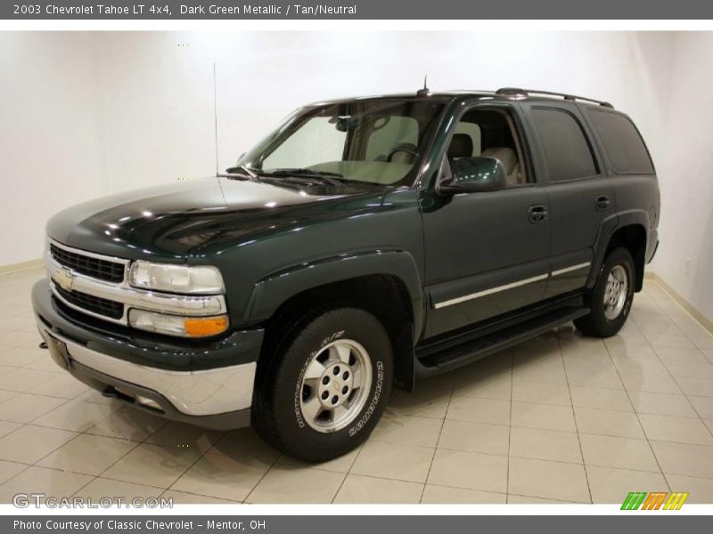 Dark Green Metallic / Tan/Neutral 2003 Chevrolet Tahoe LT 4x4