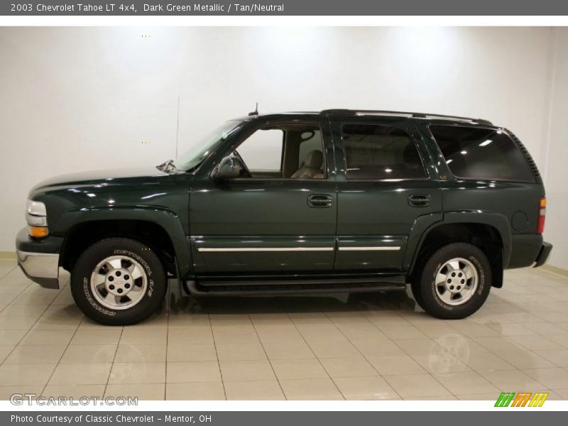 Dark Green Metallic / Tan/Neutral 2003 Chevrolet Tahoe LT 4x4