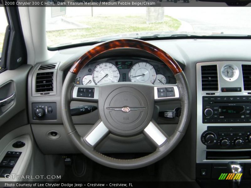 Dark Titanium Metallic / Medium Pebble Beige/Cream 2008 Chrysler 300 C HEMI