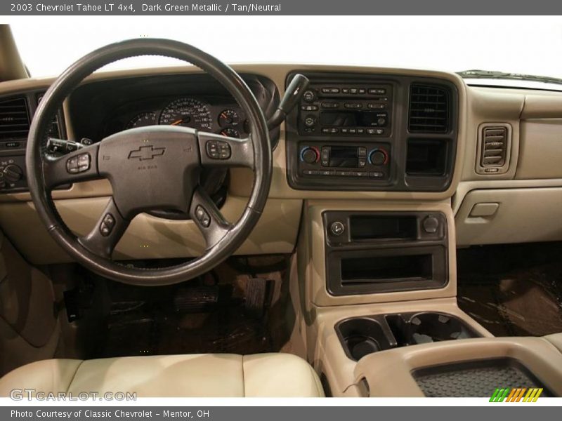 Dark Green Metallic / Tan/Neutral 2003 Chevrolet Tahoe LT 4x4