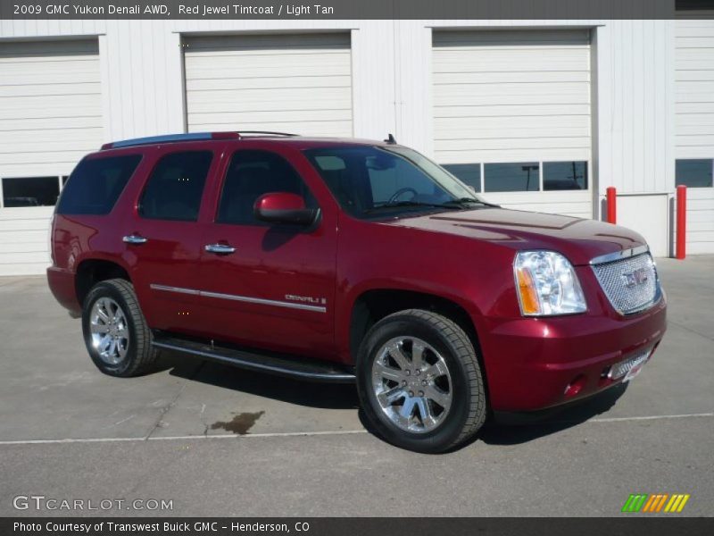 Red Jewel Tintcoat / Light Tan 2009 GMC Yukon Denali AWD