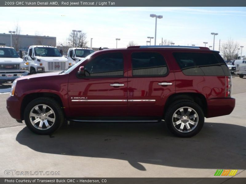 Red Jewel Tintcoat / Light Tan 2009 GMC Yukon Denali AWD
