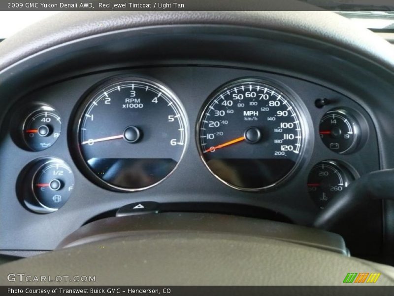 Red Jewel Tintcoat / Light Tan 2009 GMC Yukon Denali AWD