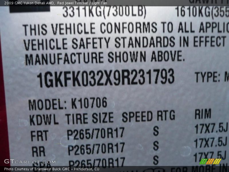 Red Jewel Tintcoat / Light Tan 2009 GMC Yukon Denali AWD