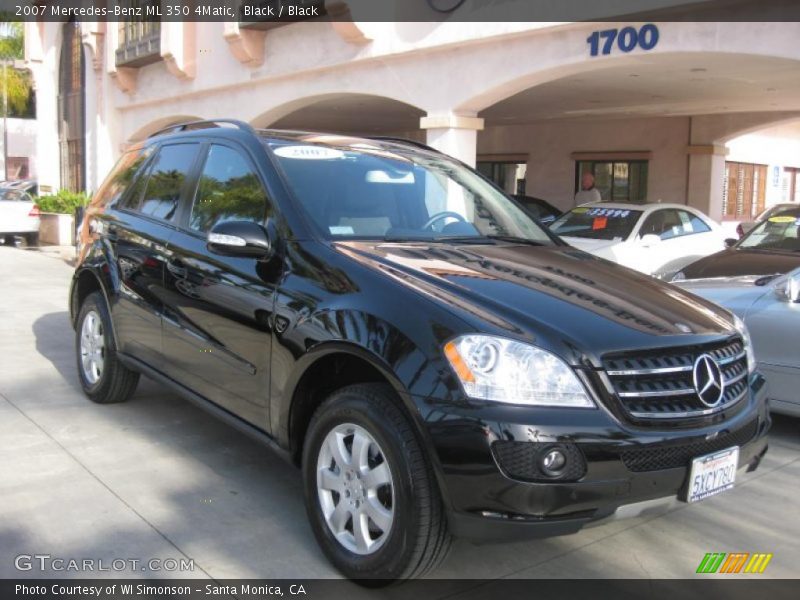 Black / Black 2007 Mercedes-Benz ML 350 4Matic