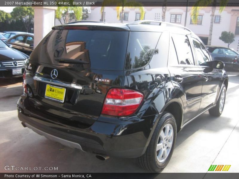 Black / Black 2007 Mercedes-Benz ML 350 4Matic