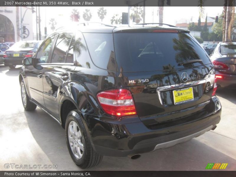 Black / Black 2007 Mercedes-Benz ML 350 4Matic