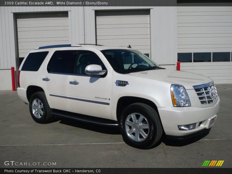 White Diamond / Ebony/Ebony 2009 Cadillac Escalade AWD