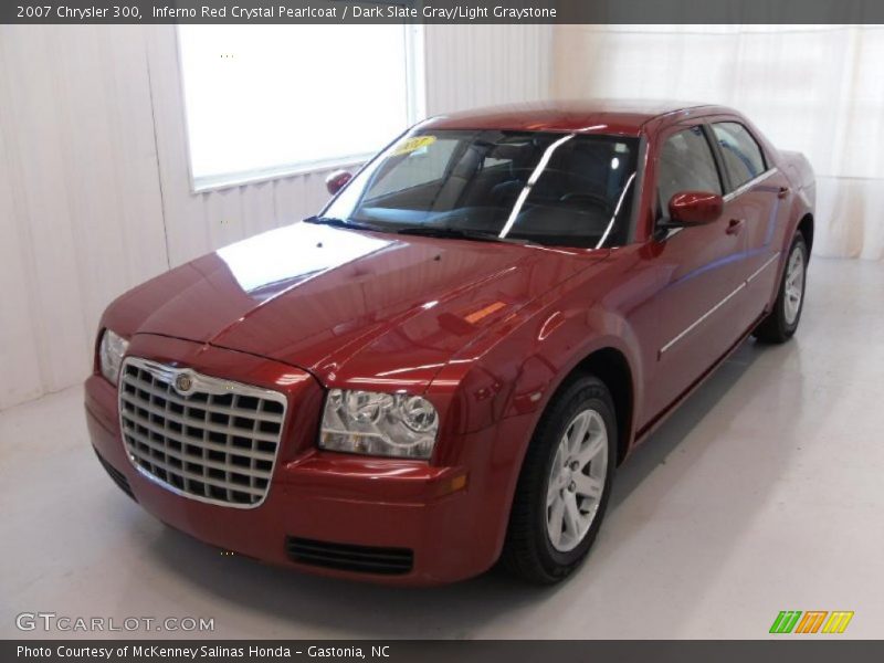 Inferno Red Crystal Pearlcoat / Dark Slate Gray/Light Graystone 2007 Chrysler 300